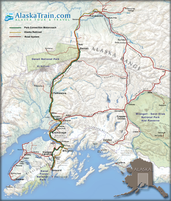 Alaska Train Map
