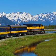 Alaska Railroad Glacier Discovery near Portage. 